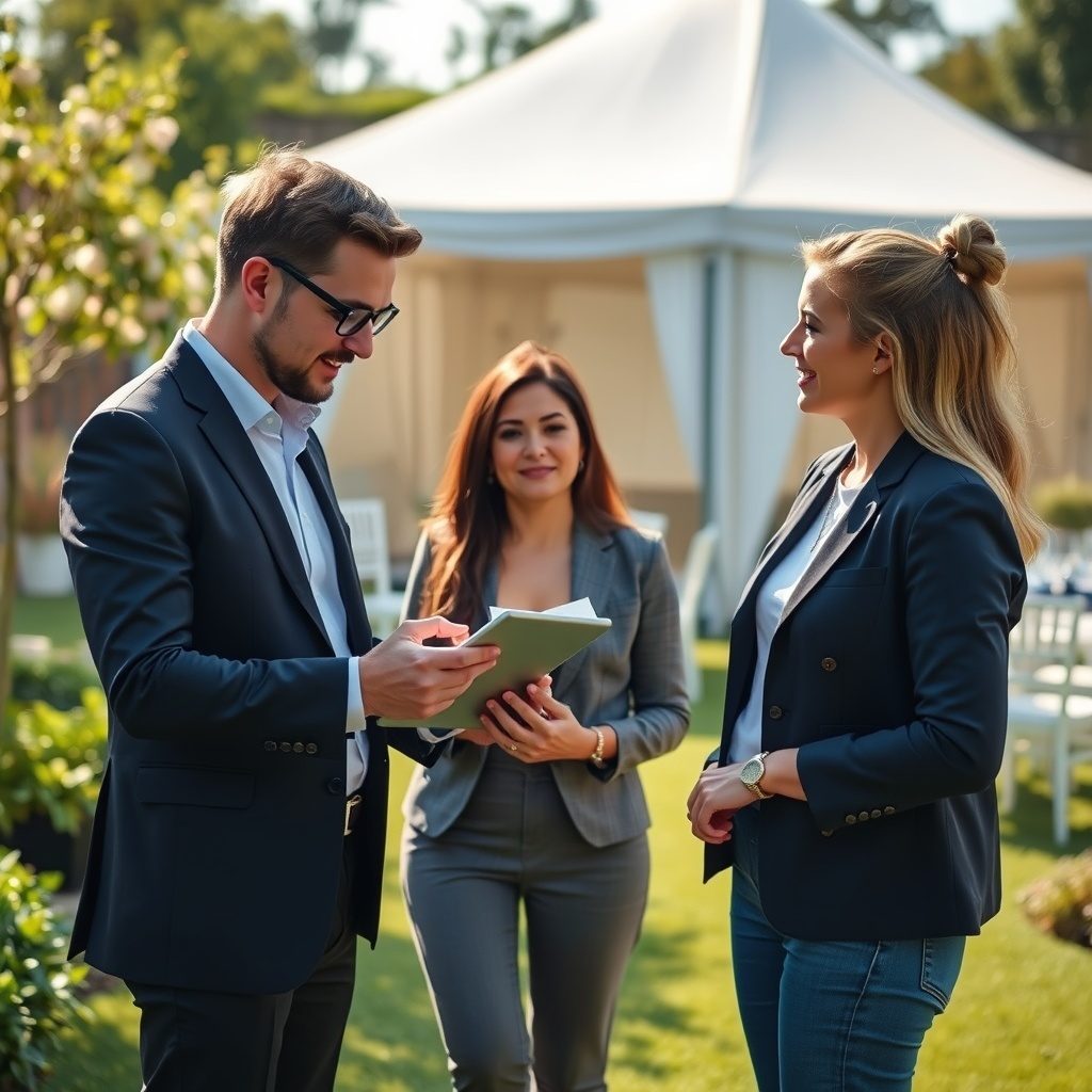 Site survey and consultation for garden events